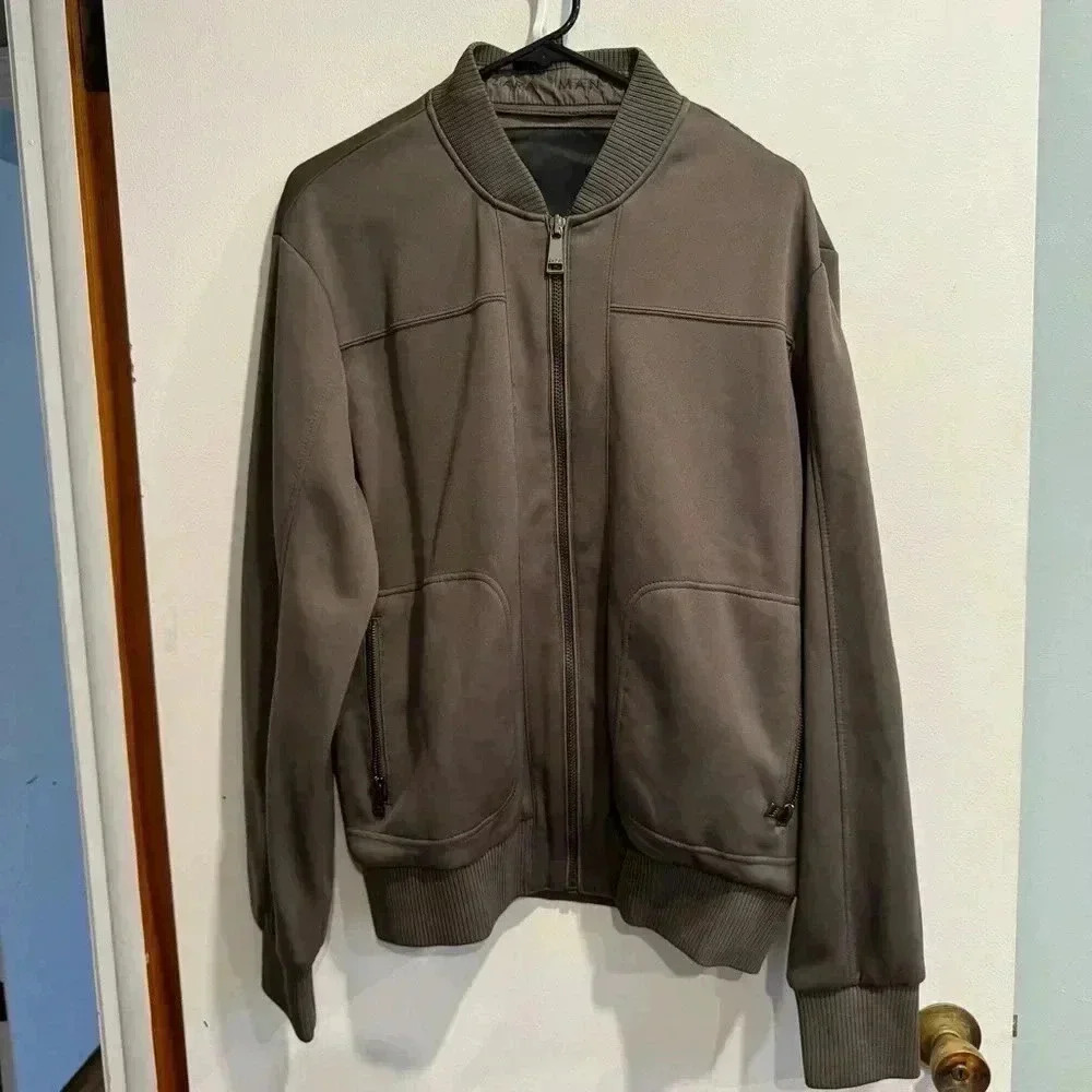 Zara Man Grey Bomber Jacket